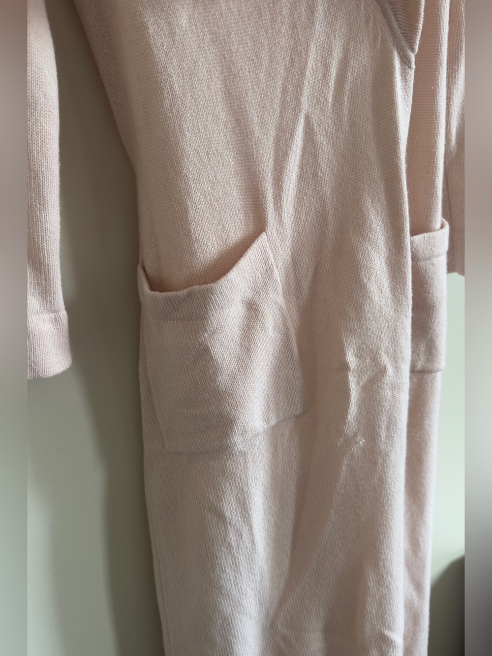Holt Renfrew Vintage 100% Cashmere Robe in Soft Pink - Picture 3 of 15